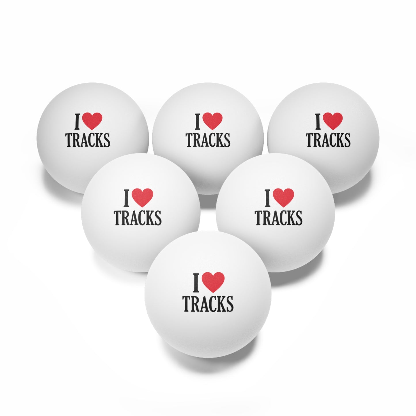 I LOVE TRACKS PING PONG BALLS