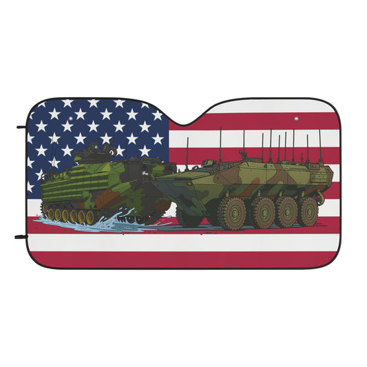 AAV & ACV AMERICAN FLAG CAR SUN SHADE