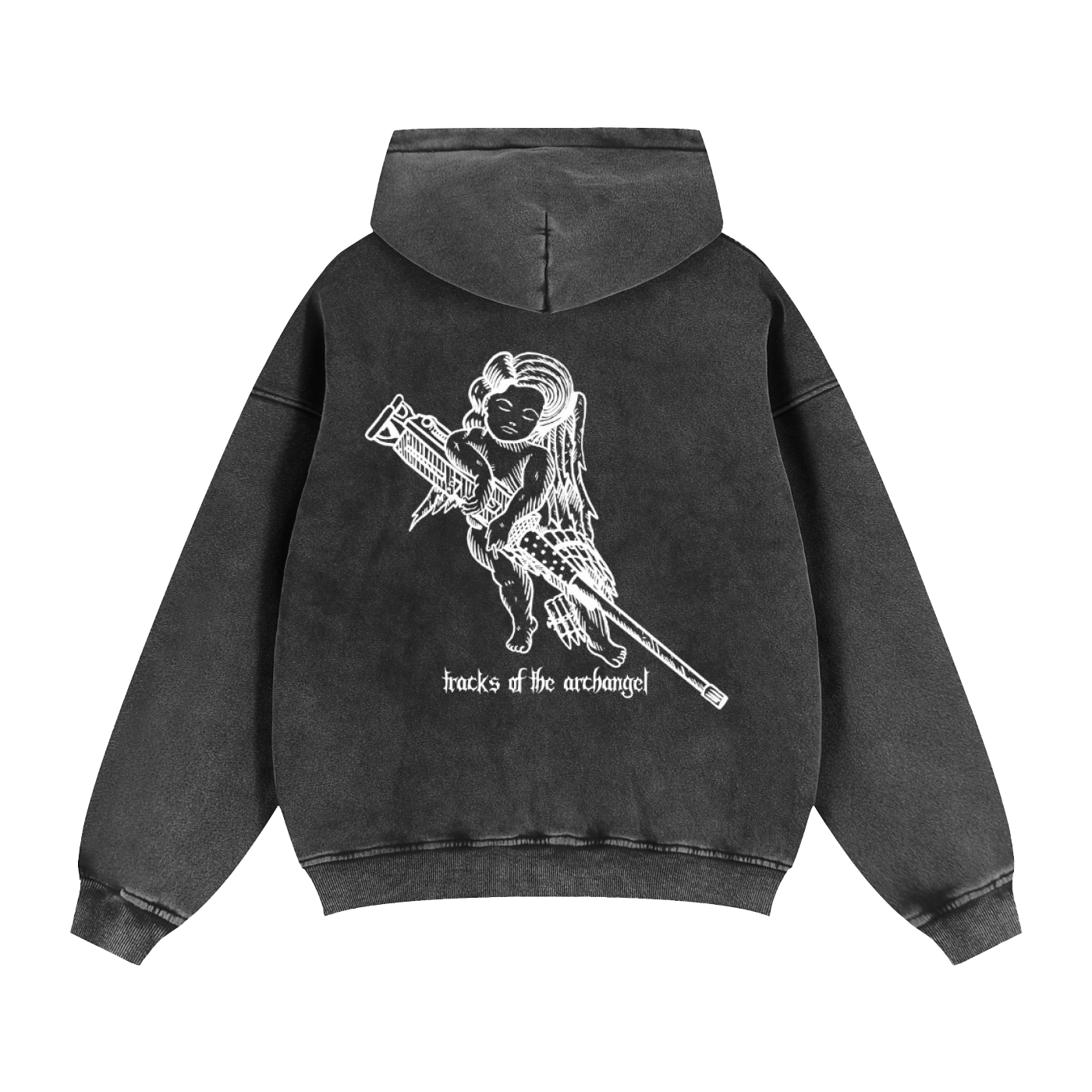 Tracks of The Archangel Hoodie - Washed, Heavyweight
